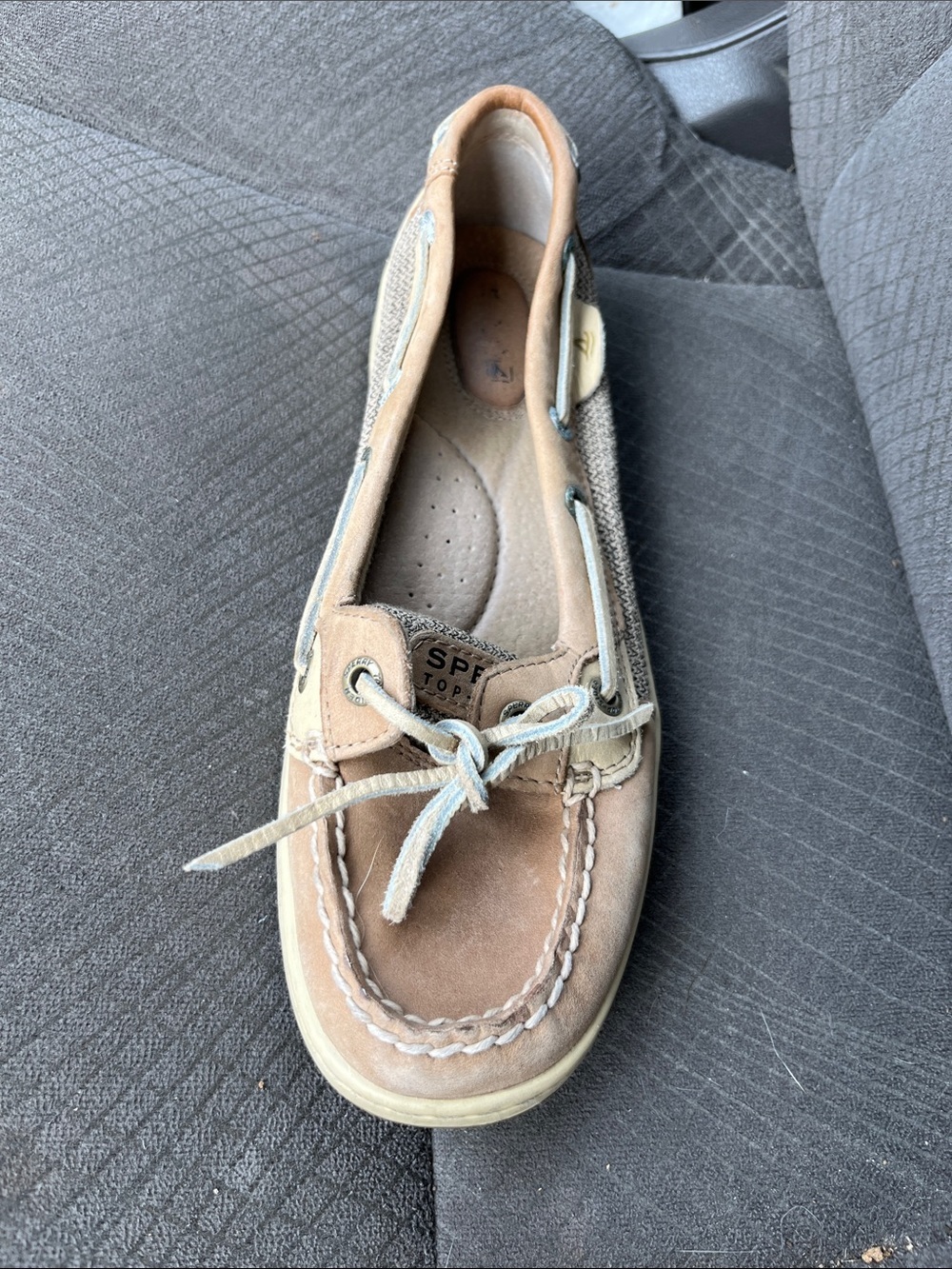 Sperry Tan & Cream Women's Boat Shoe Loafer 7 1/2